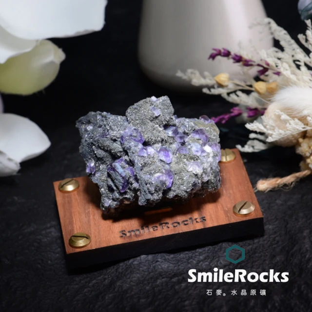 SmileRocks 石麥 石麥水晶原礦 紫螢石原礦No.6223911660(SmilePad 6X9底板)