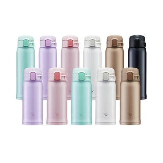 【ZOJIRUSHI 象印】買1送1 不鏽鋼彈開式保溫杯360ml+480ml(SM-SR36E+SM-SR48E)