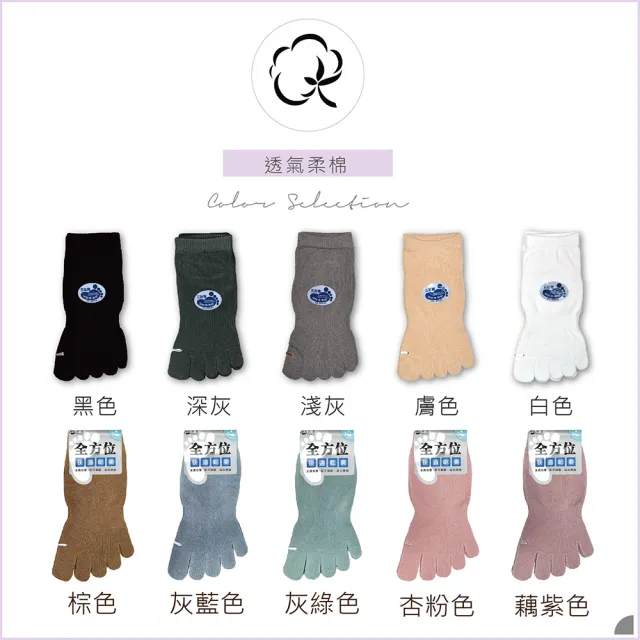 【PEILOU 貝柔】6入組-吸汗 短襪 舒服棉五指襪(幸福棉品台灣製造)