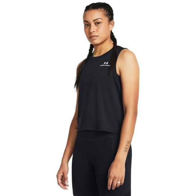 【UNDER ARMOUR】UA 618限時特惠 女 Vanish Energy 短版背心_1383654-001(黑色)