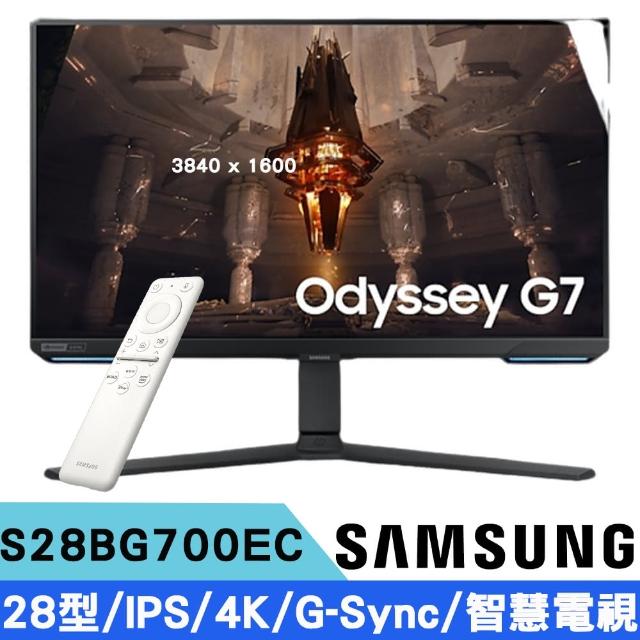 【Samsung 三星】S28BG700EC 28型 G7 4K UHD IPS平面智慧電競螢幕(144Hz/G-Sync/Smart TV)