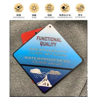 【GFoneone】阻菌防水機能保暖法式撞色外套-軍綠(機能外套 厚外套 防水外套 鋪棉外套)