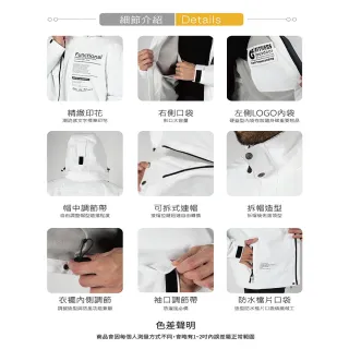【GFoneone】阻菌防水機能保暖法式撞色外套-軍綠(機能外套 厚外套 防水外套 鋪棉外套)