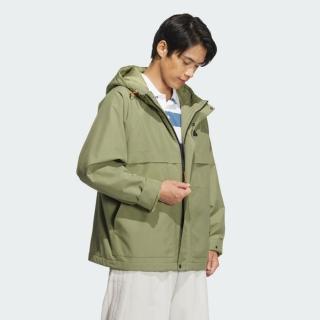 【adidas 愛迪達】外套 男款 運動連帽外套 防風 保暖 亞規 TH WARM JKT 綠 JI6842