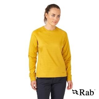 【RAB】Nexus Crew Wmns 保暖快乾長袖排汗衣 女款 撒哈拉黃 #QFF88