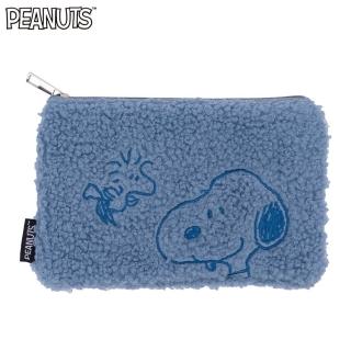 【SNOOPY 史努比】史努比與胡士託小絨毛化妝包(洗漱包 收納包)
