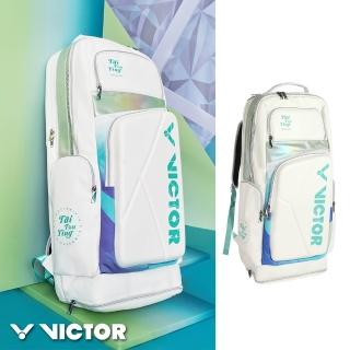 【VICTOR 勝利體育】戴資穎致敬系列 長型後背包(BR5833TTY AR 亮白/鸚鵡粉綠)