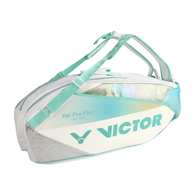 【VICTOR 勝利體育】戴資穎致敬系列 6支裝拍包(BR5233TTY AR 亮白/鸚鵡粉綠)