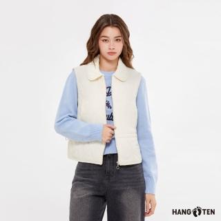 【Hang Ten】女裝-正韓韓國連線-絎縫鋪棉上班穿搭修身背心(米白)