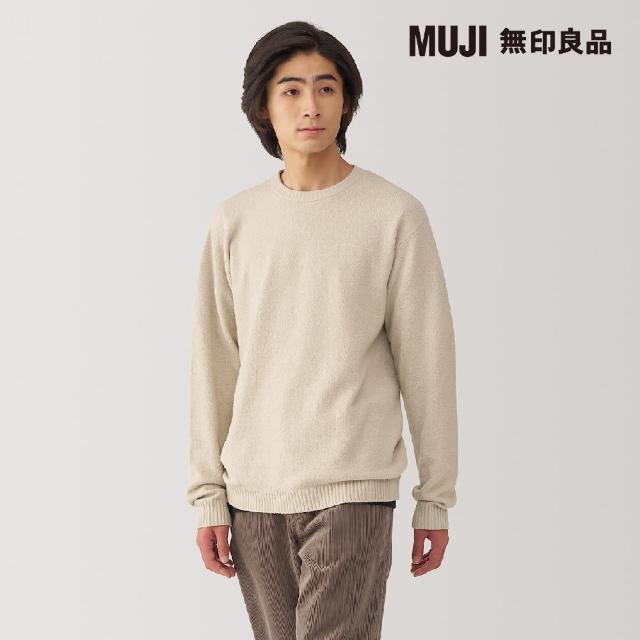 【MUJI 無印良品】男大豆纖維中密織圓領針織衫(共4色)