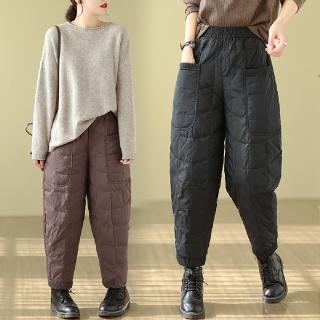 【LANNI 藍尼】★大口袋夾棉保暖長褲(褲子/長褲/棉褲)