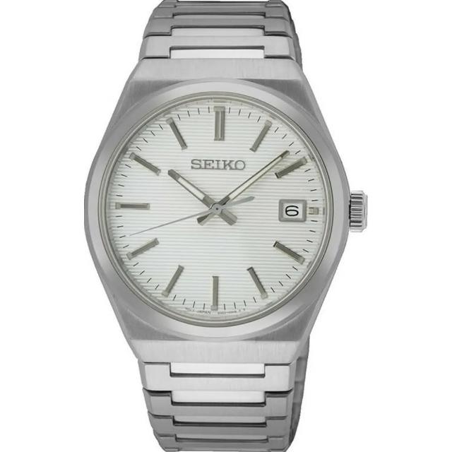 【SEIKO 精工】CS 經典大三針簡約石英手錶-白/39mm(SUR553P1 / 6N52-00H0S)