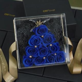 【CNFlower 西恩】ROSY CHRISTMAS TREE-藍 恆星花禮(送禮推薦/永生花/浪漫/驚喜/聖誕限定)