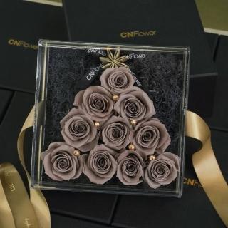 【CNFlower 西恩】ROSY CHRISTMAS TREE-灰棕 恆星花禮(送禮推薦/永生花/浪漫/驚喜/聖誕限定)