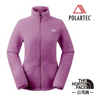 【The North Face】女 POLARTEC拼接舒適保暖立領抓絨外套/夾克.舒適立領(83OL-1NI 夜霧紫)