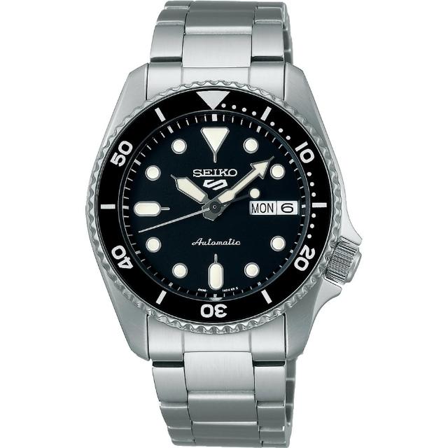 【SEIKO 精工】5 Sports 街頭潮流機械腕錶/黑38mm(SRPK29K1 / 4R36-14B0D)