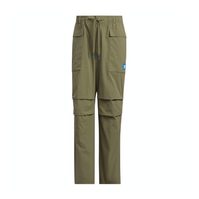 【adidas 愛迪達】CS Woven Pants 男 長褲 運動 休閒 三葉草 拉鍊口袋 滑板風 軍綠(JC6838)