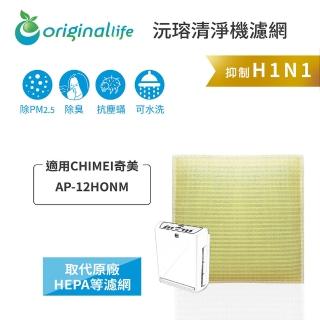 【OriginalLife】長效可水洗★ 超淨化空氣清淨機濾網(適用CHIMEI奇美：AP-12HONM)