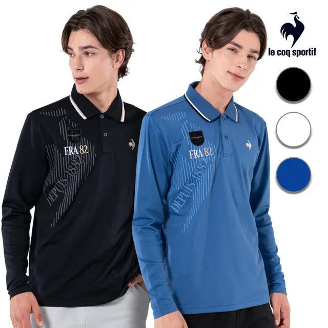 【LE COQ SPORTIF 公雞】休閒經典長袖POLO衫 男女款-5色-LWU21342_LWU22342