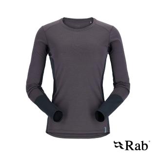 【RAB】Syncrino Base LS Tee Wmns 羊毛混紡長袖排汗衣 女款 石墨灰 #QBL33