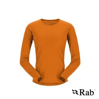 【RAB】Syncrino Base LS Tee Wmns 羊毛混紡長袖排汗衣 女款 橙橘 #QBL33