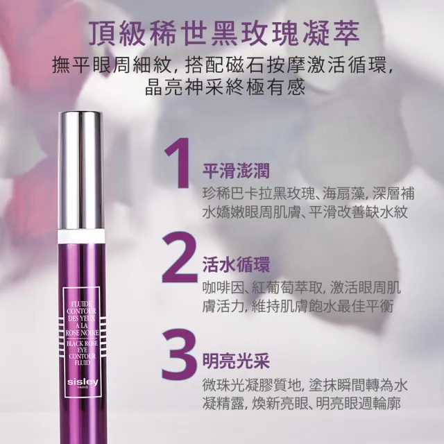 【Sisley 希思黎】官方直營 黑玫瑰亮眼水凝精露14ml(眼霜/抗老)