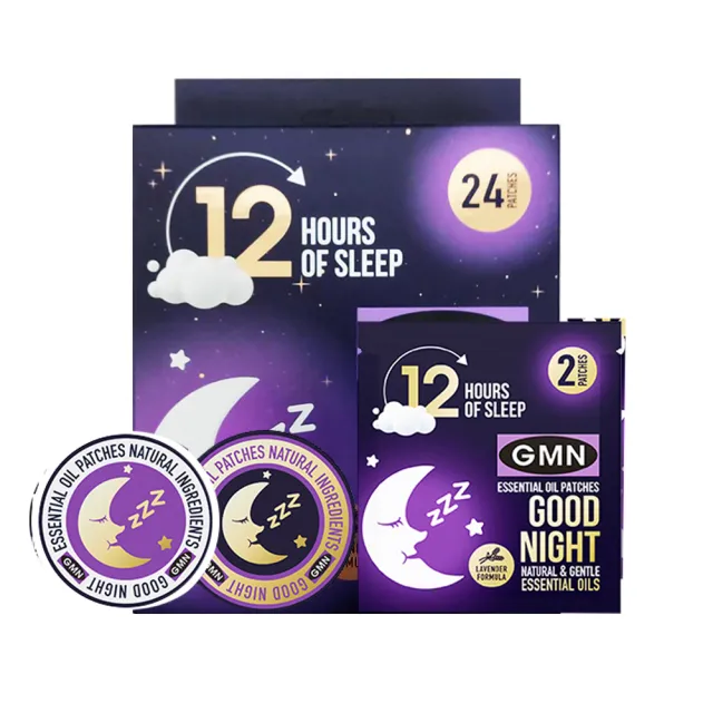 【GMN】精油晚安貼/睡前貼 12小包 共24片(紐西蘭BEGGI製造 台灣代理公司貨 薰衣草 放鬆舒眠安神 居家必備)