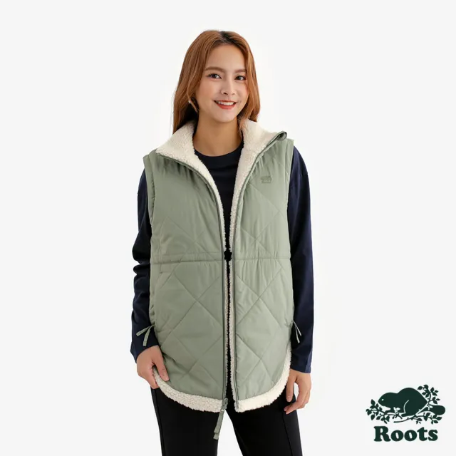 【Roots】Roots女裝- 雙面穿長版背心(橄欖綠)