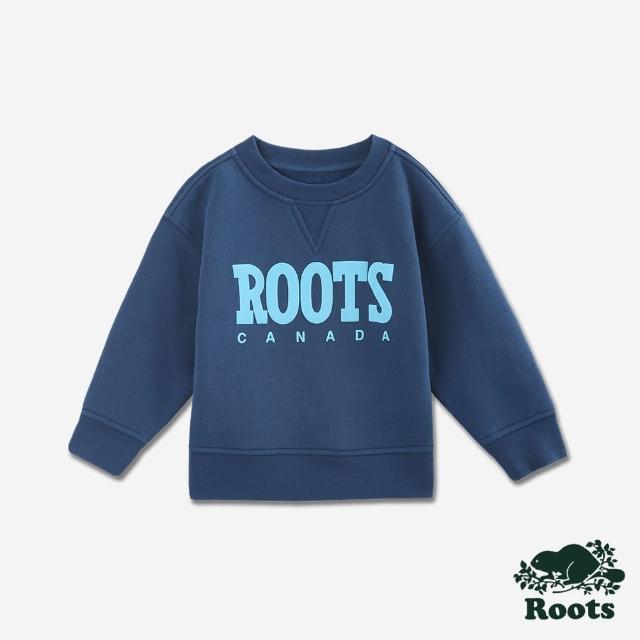 【Roots】Roots 小童-RETRO 圓領上衣(藍色)