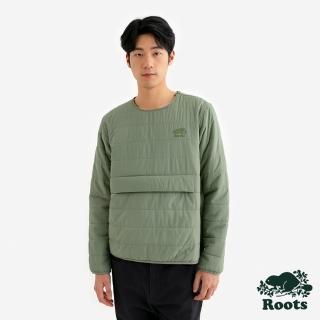 【Roots】Roots男裝- WOVEN 圓領外套(橄欖綠)