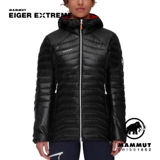 【Mammut 長毛象官方直營】Eigerjoch Advanced Hooded 極限艾格防潑水羽絨連帽外套 黑色 女款 #1013-01670