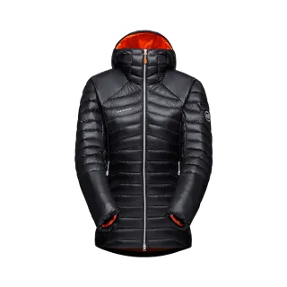 【Mammut 長毛象官方直營】Eigerjoch Advanced Hooded 極限艾格防潑水羽絨連帽外套 黑色 女款 #1013-01670