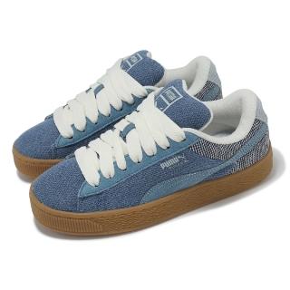 【PUMA】休閒鞋 Suede XL Denim 男鞋 女鞋 藍 棕 牛仔 麂皮 膠底 麵包鞋(398397-01)