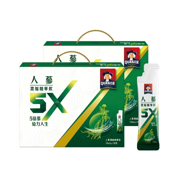 桂格 5X人蔘濃縮精華飲15ml×18入x2盒(共36入)