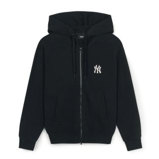 【MLB】小Logo拉鍊連帽外套 紐約洋基隊(3ATRB0846-50BKS)