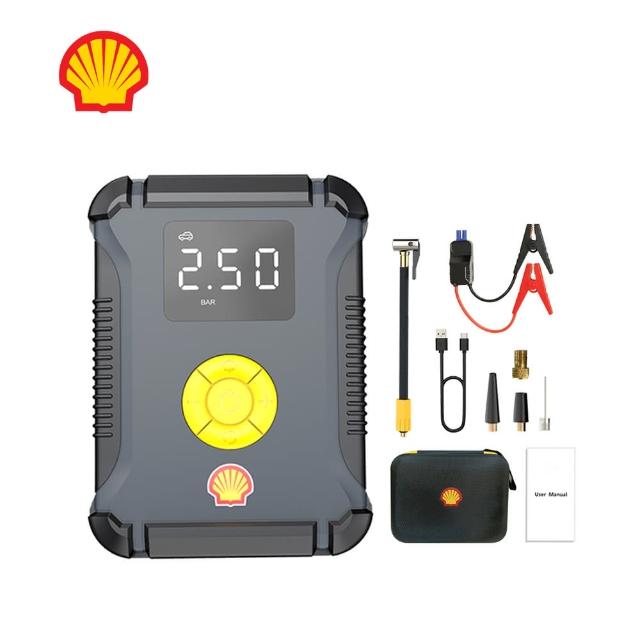 【SHELL 殼牌】4合1汽車急救電源打氣機SL-AC002JP-高配版