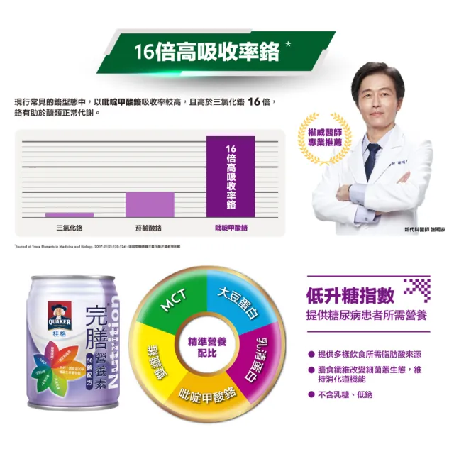 【桂格完膳】營養素50鉻配方250mlx24入x3箱(共72入)