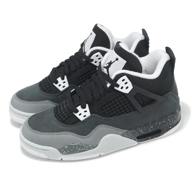 NIKE 耐吉 休閒鞋 Air Jordan 4 Retro GS Fear 大童 女鞋 恐懼 4代 AJ4 黑 灰(FQ8213-002)