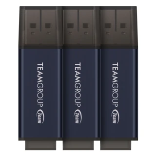 【Team 十銓】TEAM 十銓 C211 128GB 紳士碟 USB 3.2 隨身碟 終身保固三入組