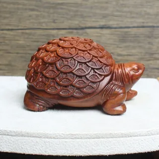 【禧禧珠寶】棗木金錢龜擺件
