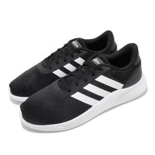 【adidas 愛迪達】慢跑鞋 Lite Racer 2.0 男鞋 黑 白 基本款 運動鞋 愛迪達(EG3283)