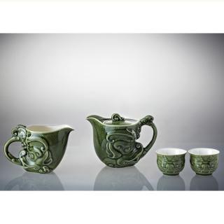 【乾唐軒】新龍首茶具組(一壺+六杯+茶海-交換禮物)