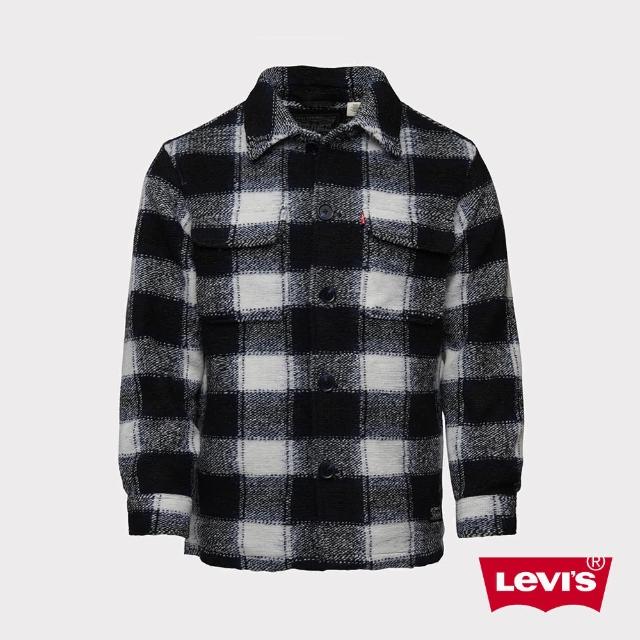 【LEVIS 官方旗艦】男款 外套 灰藍格紋 襯衫外套 人氣新品 0017F-0000