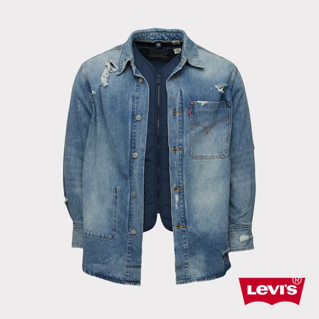 LEVIS 官方旗艦 男款 三合一外套 羽絨外套 兩件式 牛仔外套 人氣新品 0017L-0000