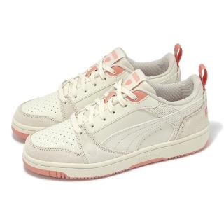 【PUMA】休閒鞋 Rebound V6 Low Coquette 女鞋 米白 粉 低筒 皮革 復古 愛心(397567-01)
