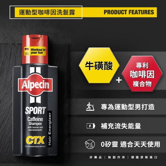 【Alpecin】咖啡因洗髮露 250ml(一般型C1/運動型CTX/雙動力HYBRID 任選)