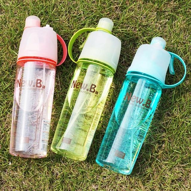 【金德恩】運動噴霧兩用水壺600ml(自行車水壺 噴霧降溫 可懸掛)