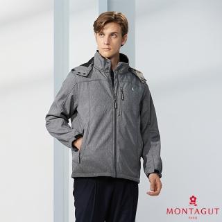 【MONTAGUT 夢特嬌】立領素色保暖內刷毛鋪棉外套(W3518-82灰)