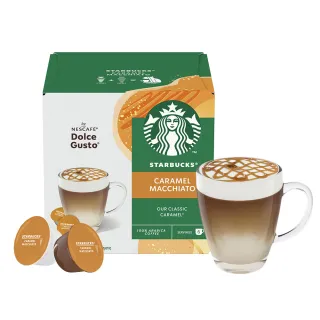 【NESCAFE Dolce Gusto】STARBUCKS 星巴克焦糖瑪奇朵咖啡膠囊12顆/盒(適用雀巢多趣酷思咖啡機)