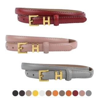 【LEESA】字母腰帶\細腰帶\精品皮帶\真皮帶\窄版皮帶\氣質腰帶\牛皮腰帶\洋裝皮帶\百搭配件\皮